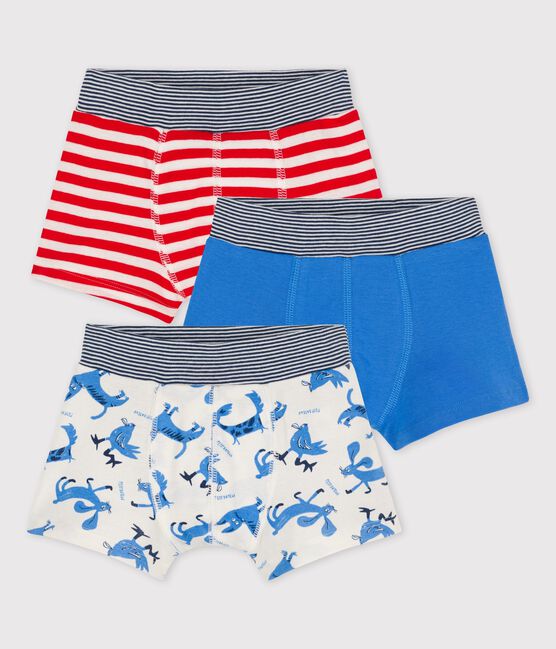 Lot de 3 boxers petit garçon animaux en coton variante 1