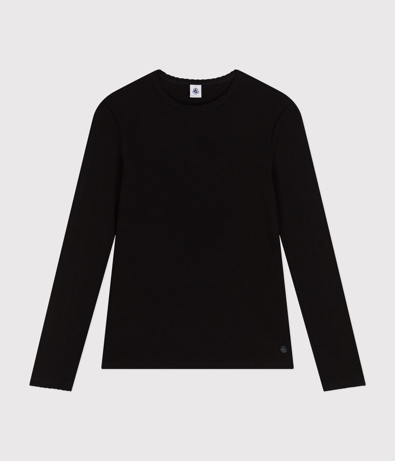 TEE-SHIRT L'ICONIQUE COCOTTE EN COTON FEMME noir BLACK