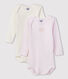 Lot de 2 bodies rayé manches longues coton biologique