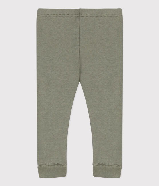 Legging bébé uni en coton vert MARECAGE