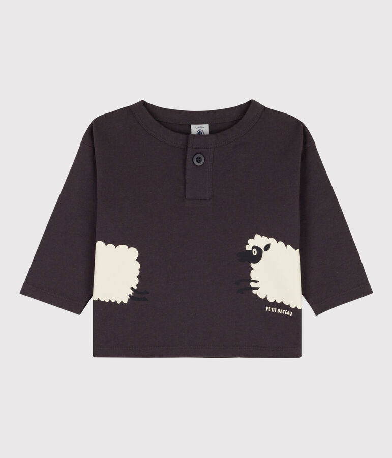 Tee-shirt manches longues b&eacute;b&eacute; en coton gris DUMBO