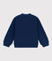 Cardigan en côte anglaises en coton enfant fille bleu INCOGNITO