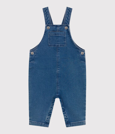 Salopette bébé en jean élasthanne jambes longues