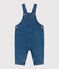 Salopette bébé en jean élasthanne jambes longues bleu BLEU DELAVE