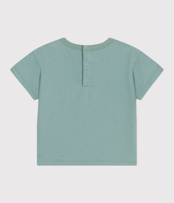 T-shirt bébé en coton à manches courtes uni vert PAUL