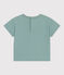 T-shirt bébé en coton à manches courtes uni vert PAUL
