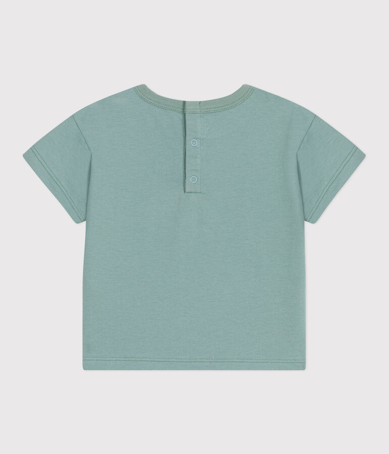 T-shirt b&eacute;b&eacute; en coton &agrave; manches courtes uni vert PAUL