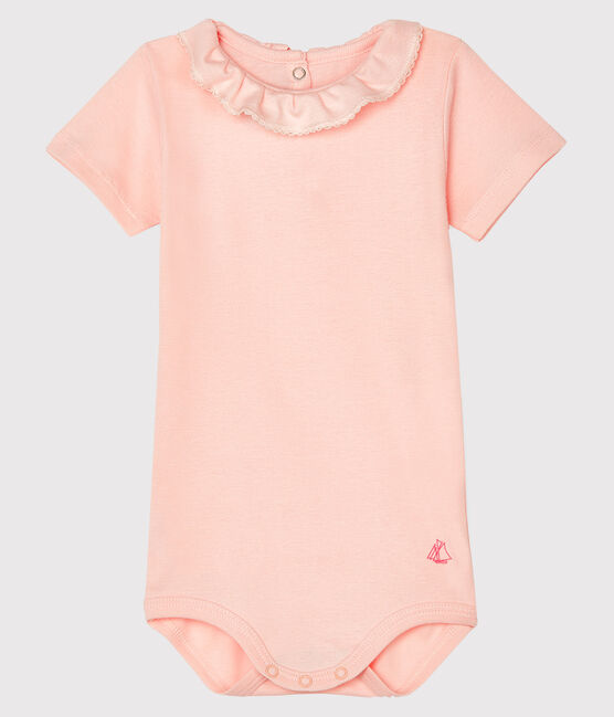 Body bébé fille à collerette rose MINOIS