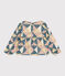 Blouse en gaze de coton enfant fille rose SALINE/blanc MULTICO