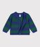 Cardigan b&eacute;b&eacute; en tricot laine et coton ray&eacute; multicouleur/vert