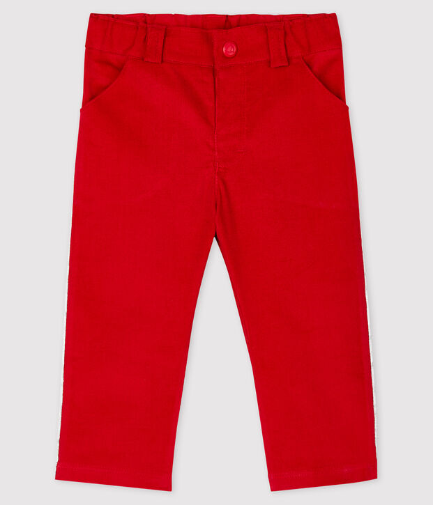 Pantalon en velours b&eacute;b&eacute;. rouge