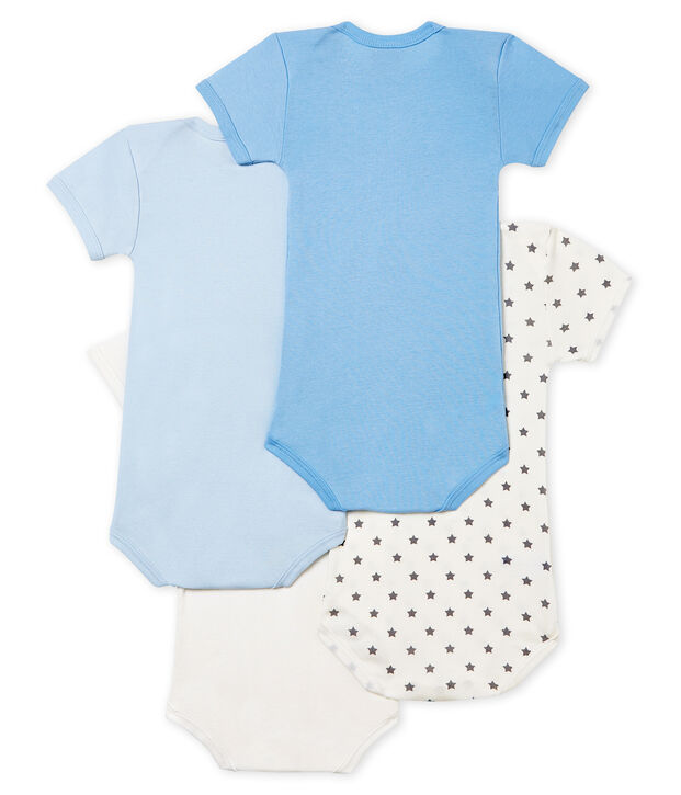 Lot de 4 bodies manches courtes b&eacute;b&eacute; gar&ccedil;on multicouleur