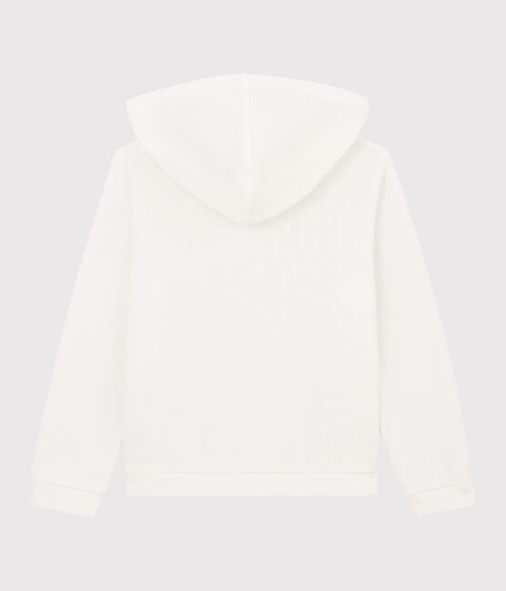 Tee-shirt à capuche enfant fille blanc MARSHMALLOW