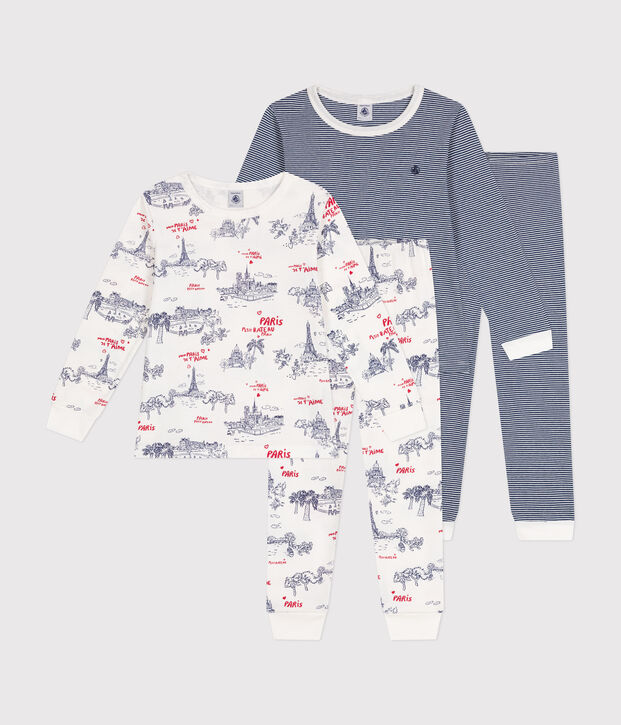 Lot de 2 pyjamas en coton enfant multicouleur