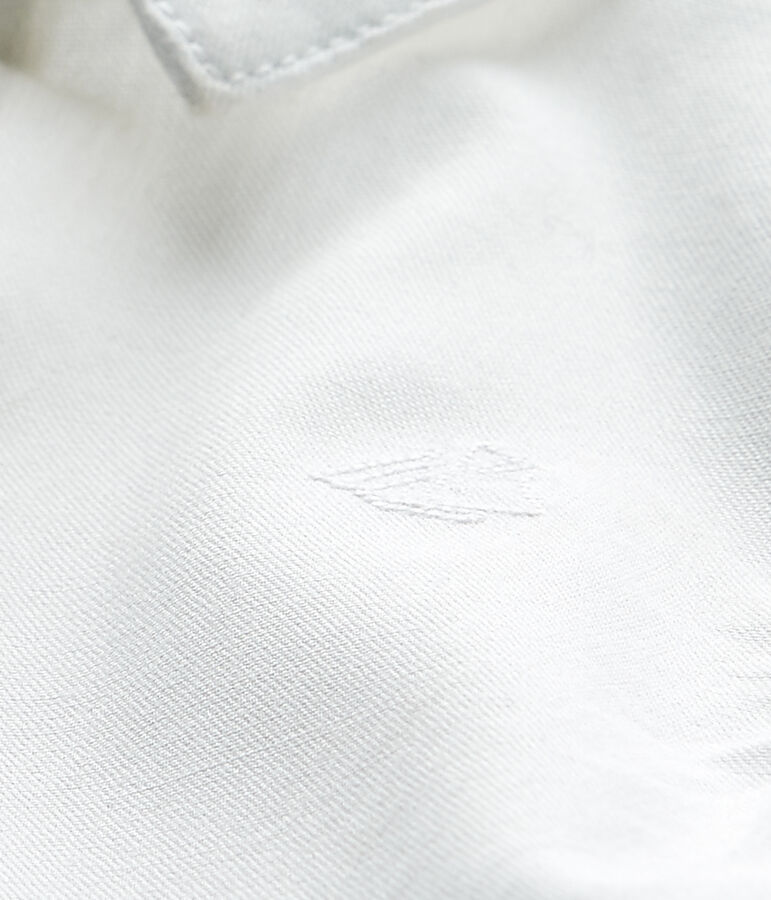 Chemise b&eacute;b&eacute; gar&ccedil;on manches retroussables blanc