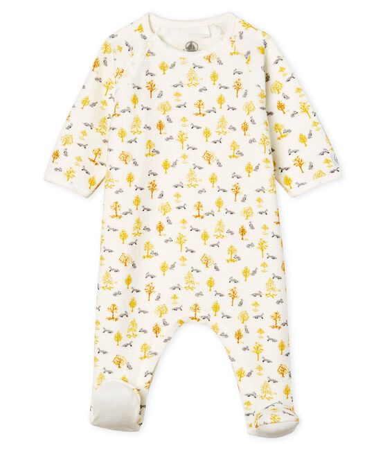Dors bien bébé garçon en bouclette éponge grattée extra chaude blanc MARSHMALLOW/blanc MULTICO