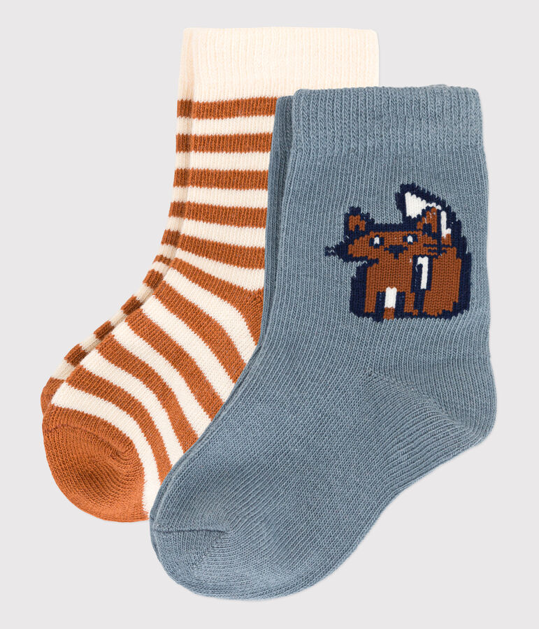Lot de 2 paires de chaussettes b&eacute;b&eacute; multicouleur