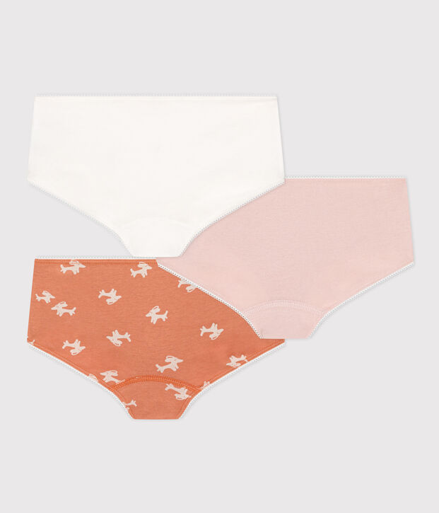 Lot de 3 shorties chien en coton petite fille multicouleur