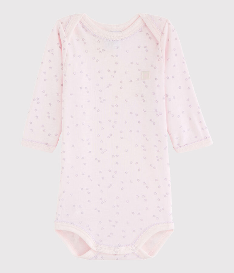 Body manches longues b&eacute;b&eacute; fille rose VIENNE/ SILENE