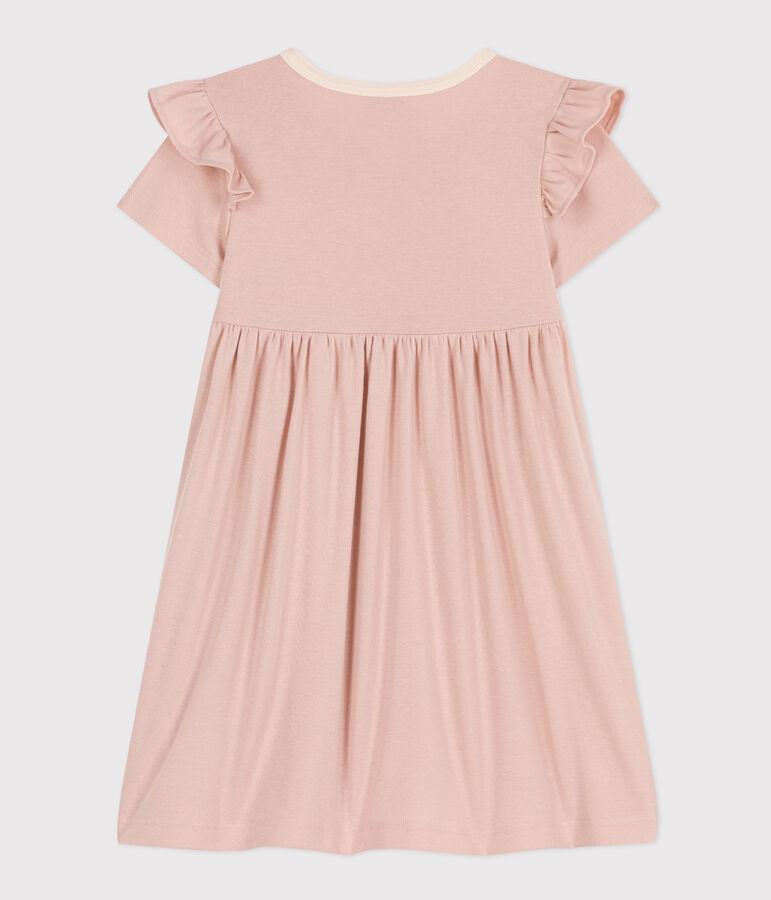 Robe manches courtes en coton enfant fille rose SALINE