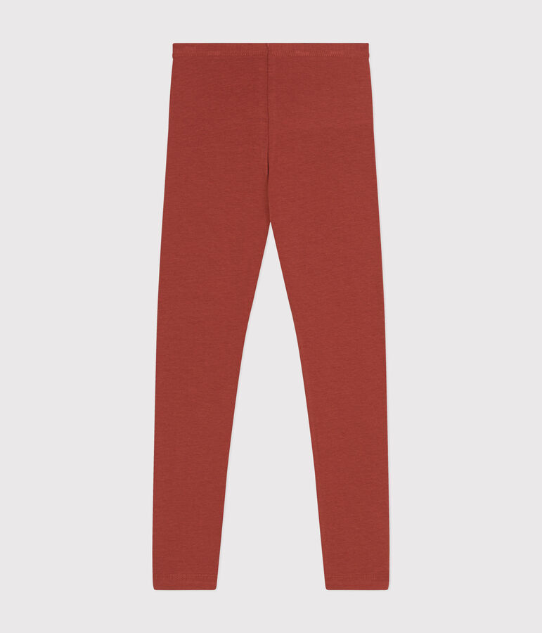 Legging en jersey &eacute;lasthanne enfant fille marron FAMEUX