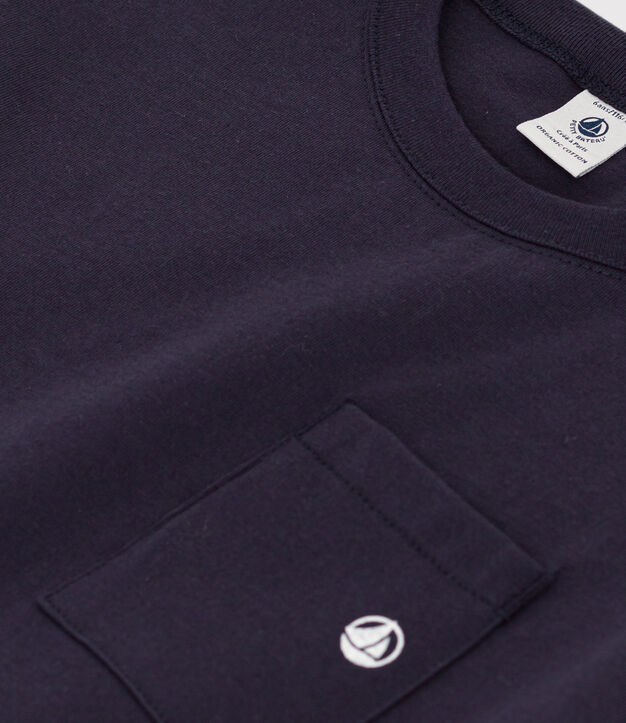 Tee-shirt manches courtes enfant gar&ccedil;on bleu marine