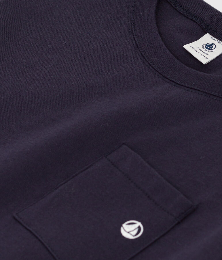 Tee-shirt manches courtes enfant gar&ccedil;on bleu SMOKING