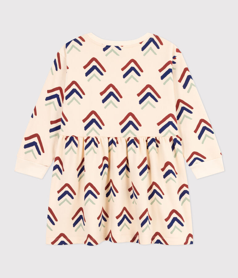 Robe imprim&eacute;e manches longues en molleton enfant fille AVALANCHE+INCOGNITO/ MULTICO