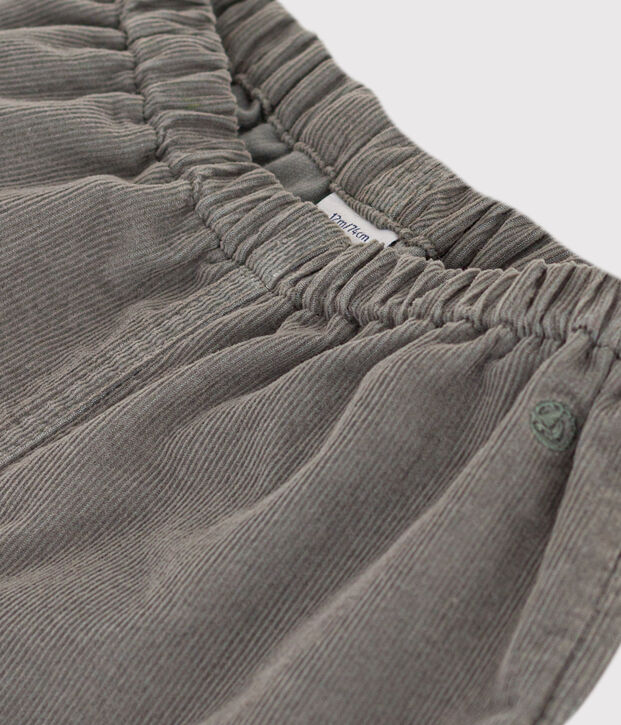 Pantalon en velours fin b&eacute;b&eacute; vert