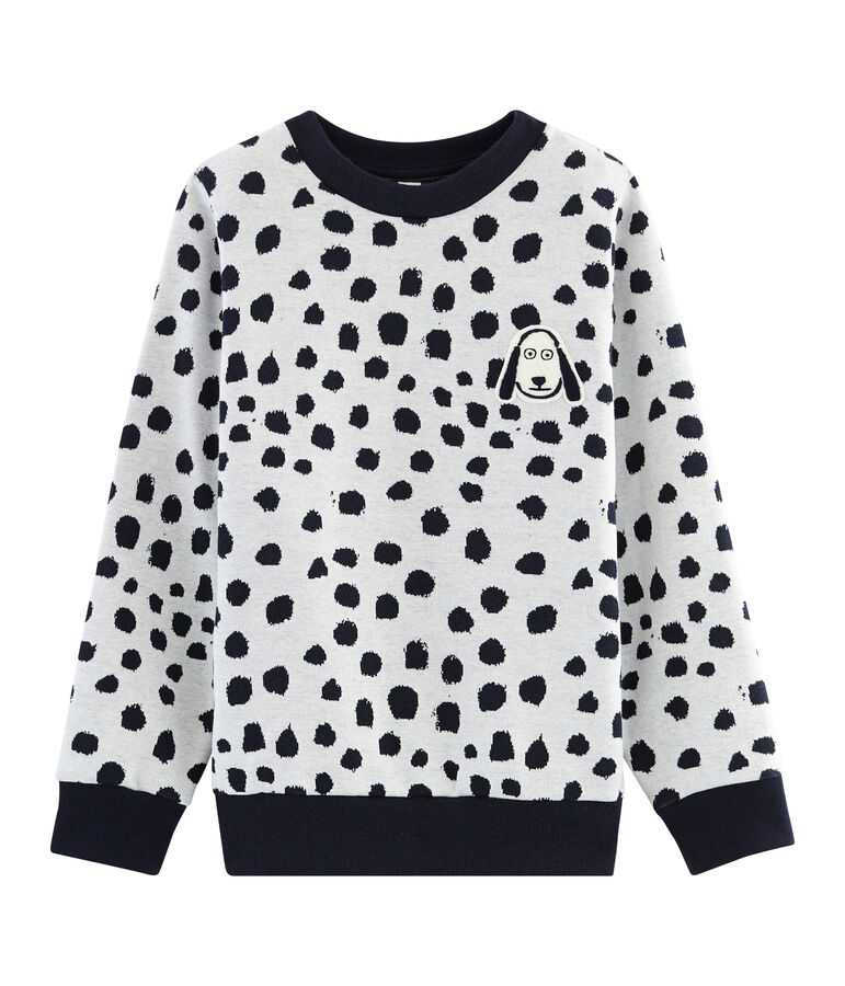 Sweat shirt Jean Jullien blanc MARSHMALLOW/ DOTTIES