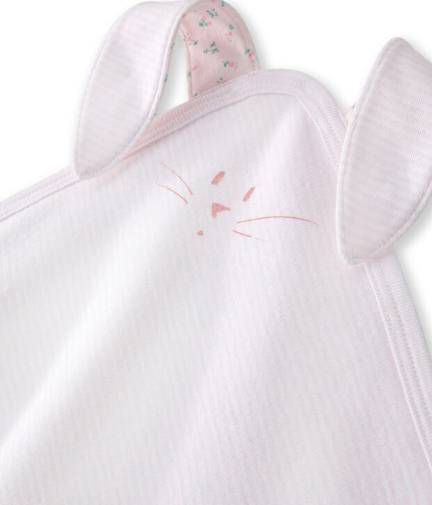 Doudou b&eacute;b&eacute; rose/blanc