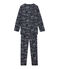 Pyjama petite fille bleu SMOKING/blanc ECUME