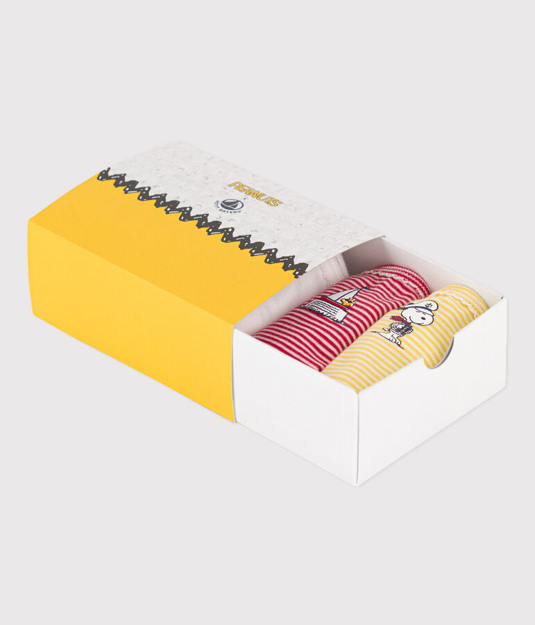 Lot de 3 culottes Petit Bateau X Snoopy en coton petite fille multicouleur