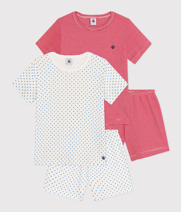 Lot de 2 pyjamas short en coton enfant multicouleur