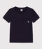 Tee-shirt manches courtes enfant gar&ccedil;on bleu marine