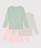 Lot de 3 tee-shirts manches longues en coton petite fille variante 1