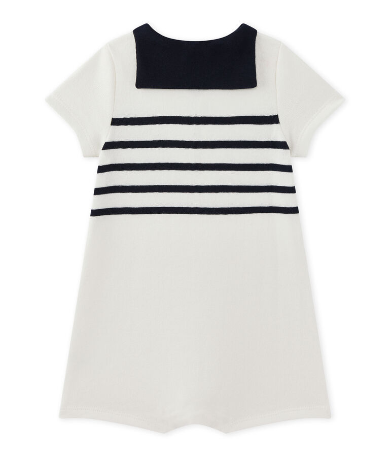 Combicourt b&eacute;b&eacute; gar&ccedil;on manches courtes blanc MARSHMALLOW/bleu SMOKING