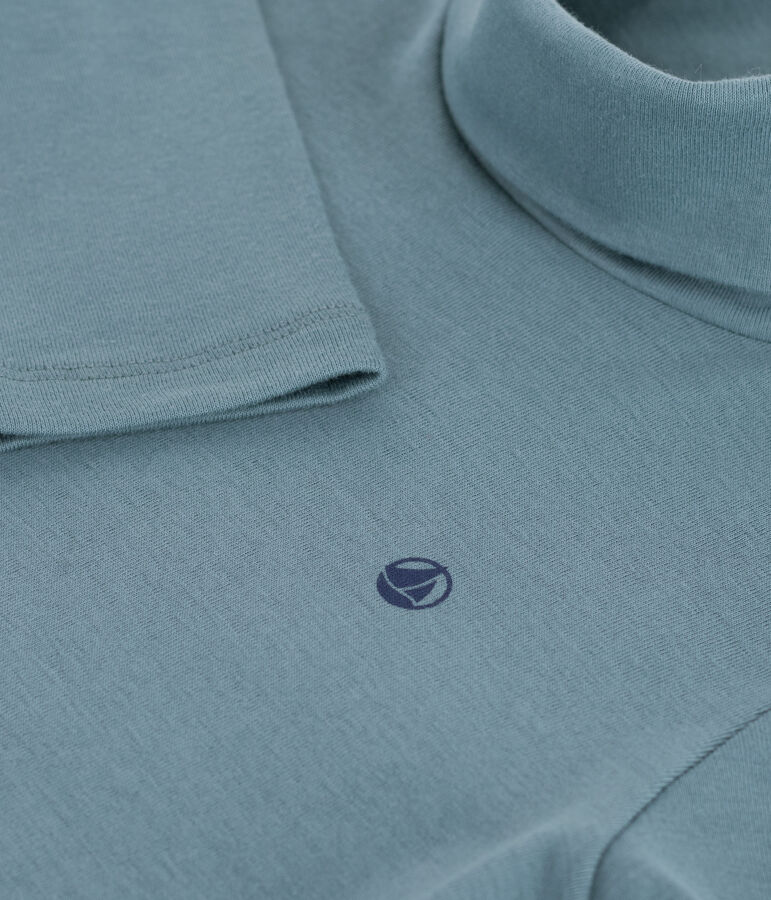 Sous-pull enfant en coton uni bleu GOBELIN