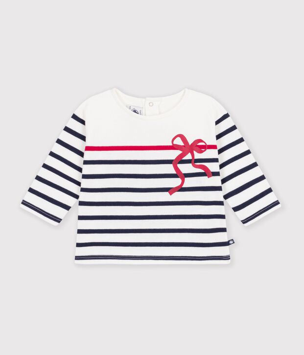 Marini&egrave;re b&eacute;b&eacute; en coton blanc/multicouleur