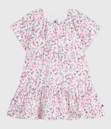 Robe enfant en coton manches courtes imprimée