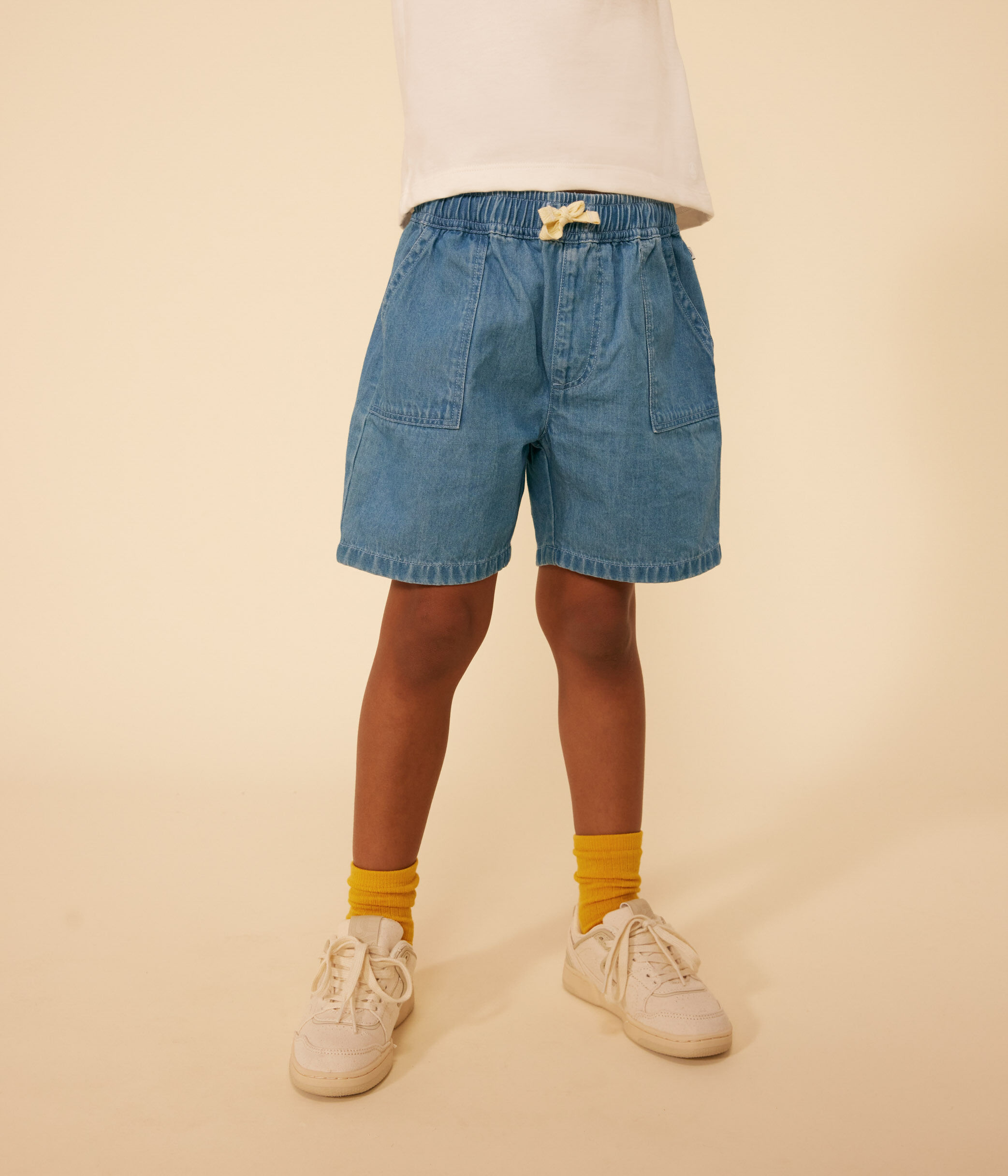 Short en denim leger enfant garcon DENIM CLAIR Petit Bateau
