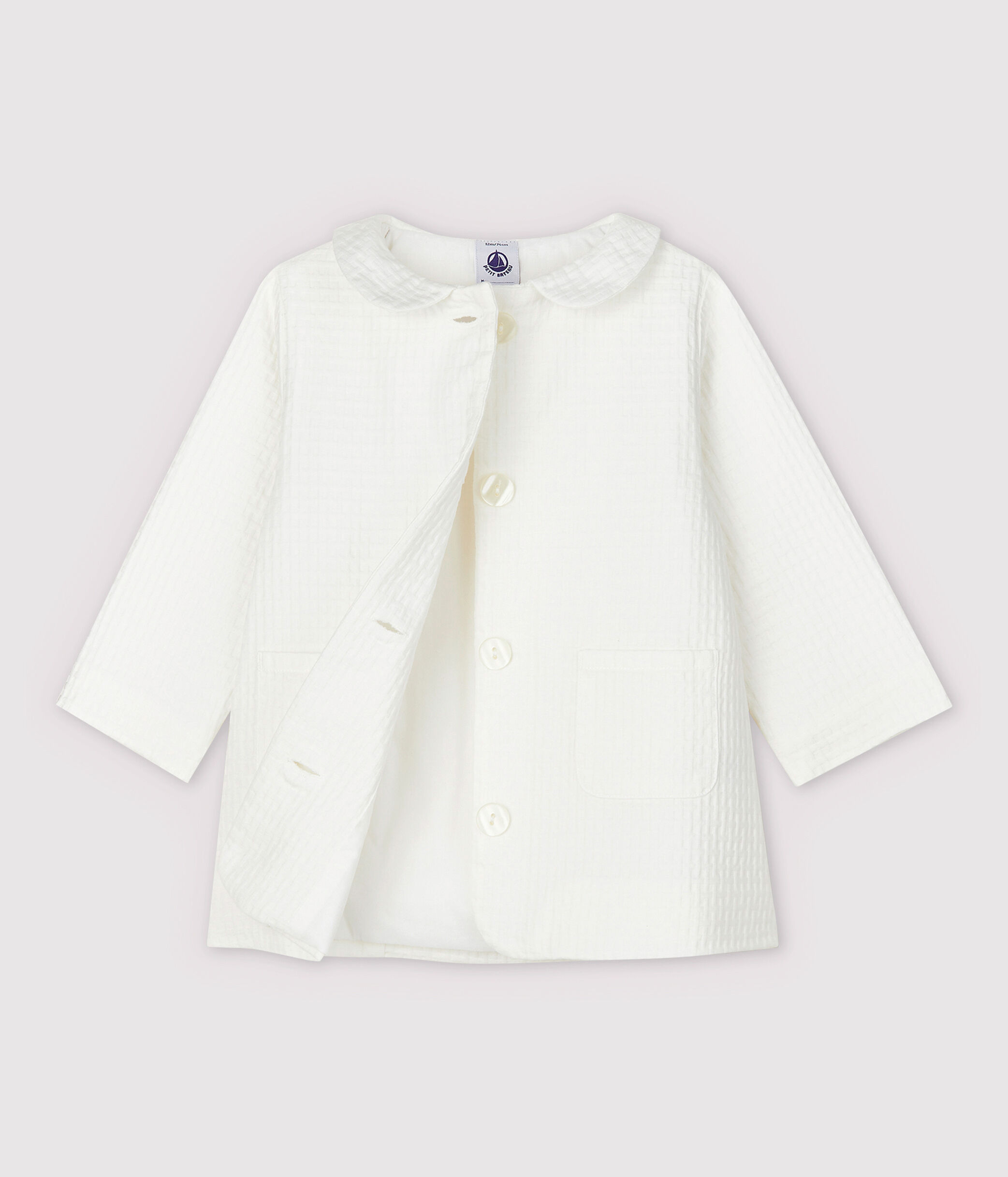 Veste c r monie en cha ne et trame b b fille MARSHMALLOW Petit