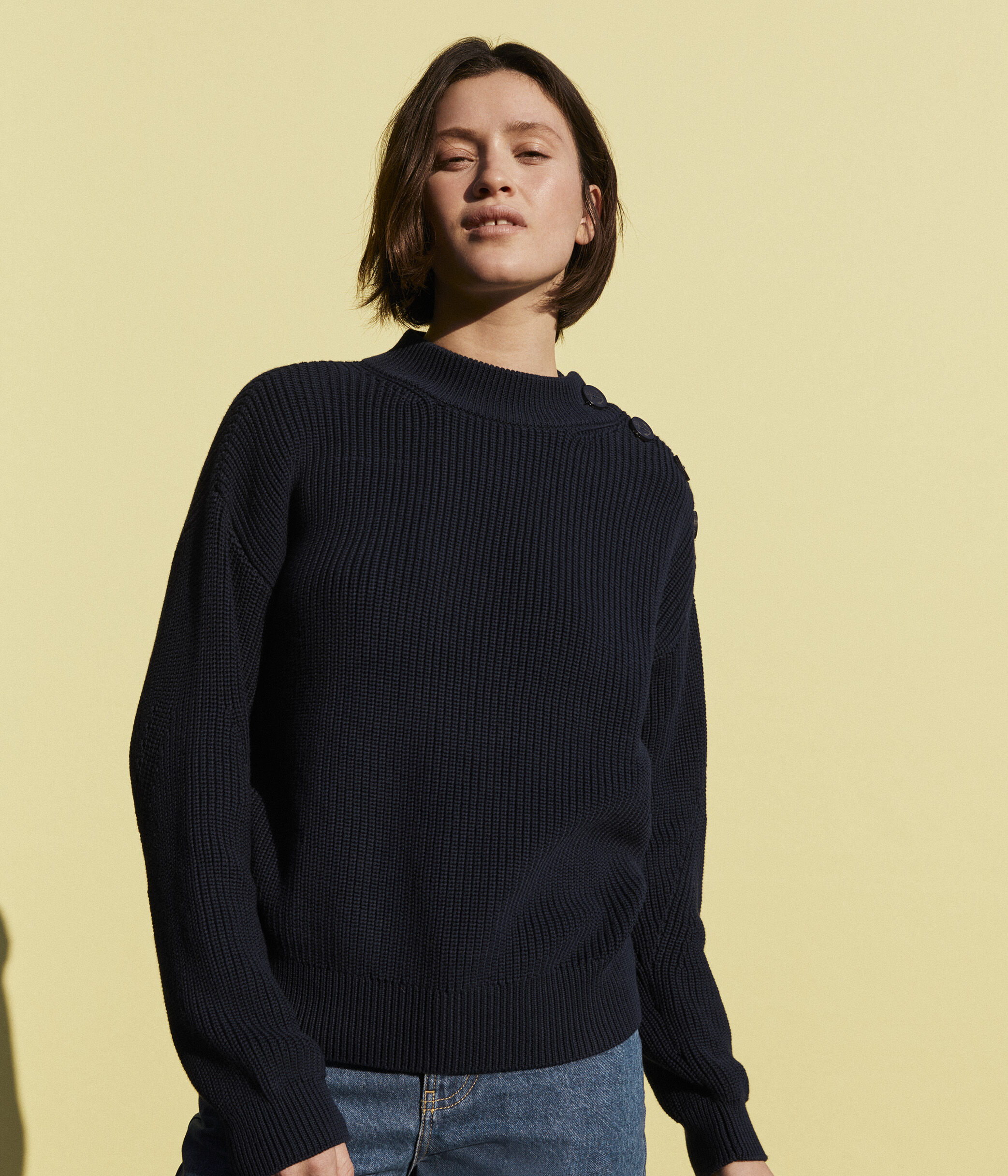 Pull en c te anglaise en coton Femme A05CG01200