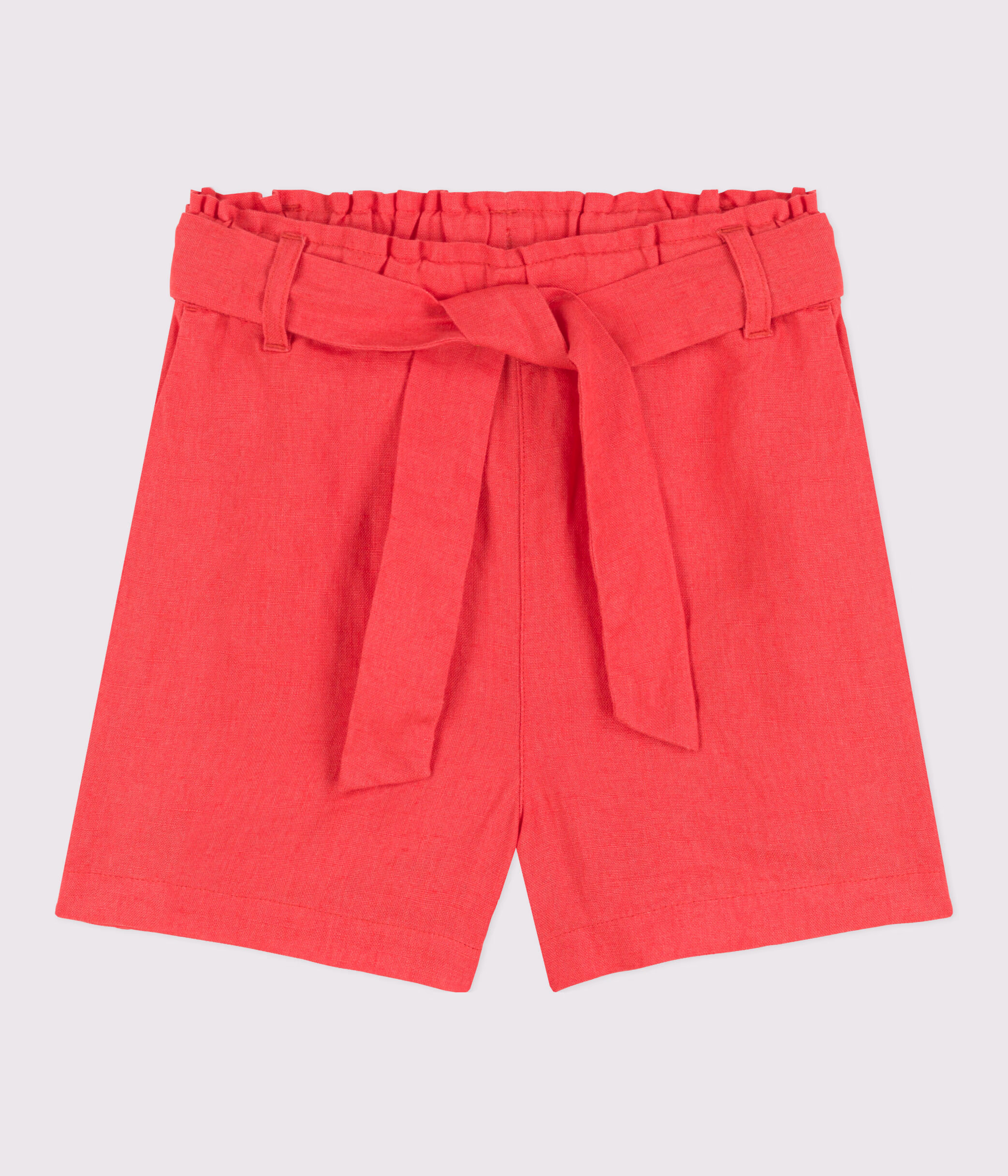 Short en lin enfant fille A06WS01