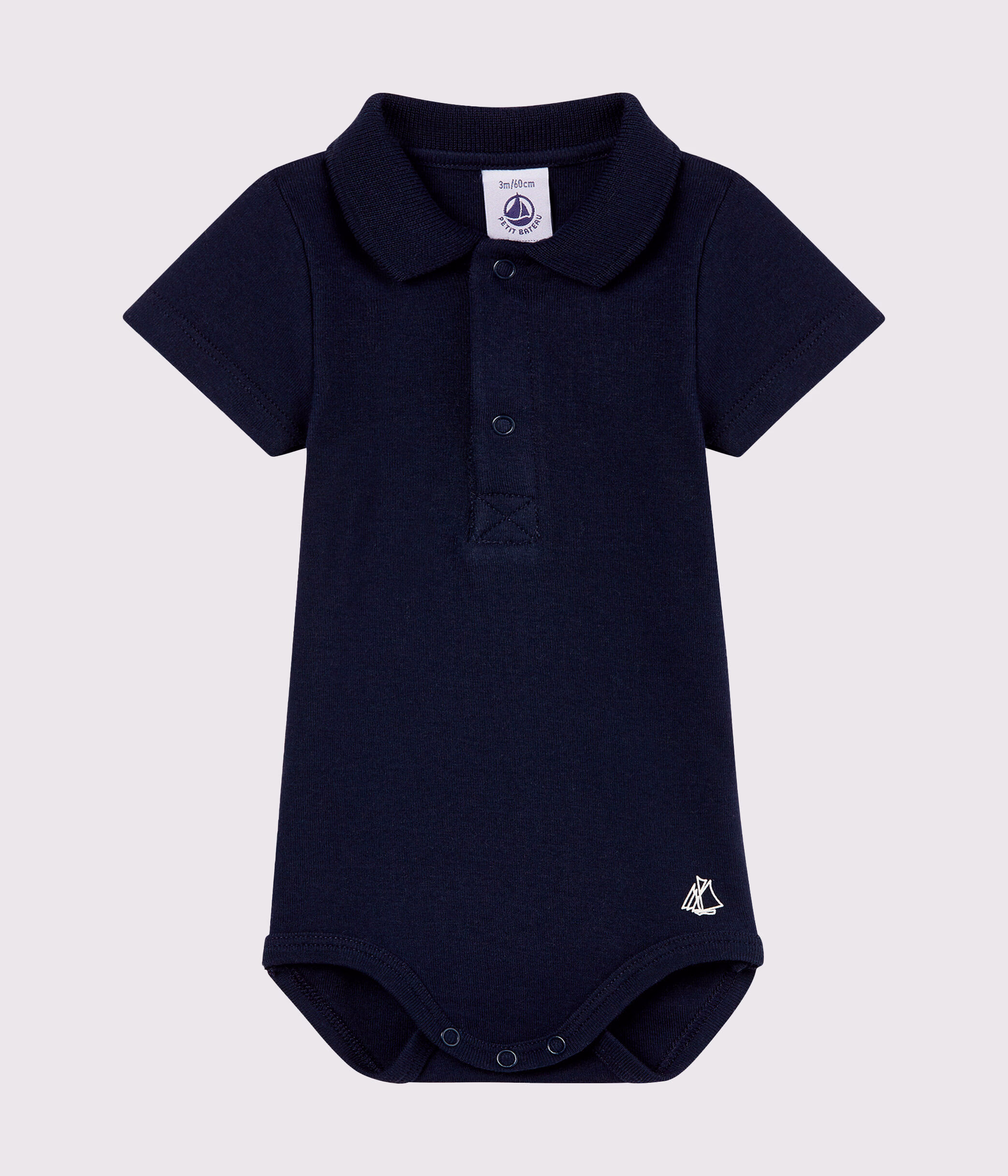 Body col polo b b gar on SMOKING Petit Bateau