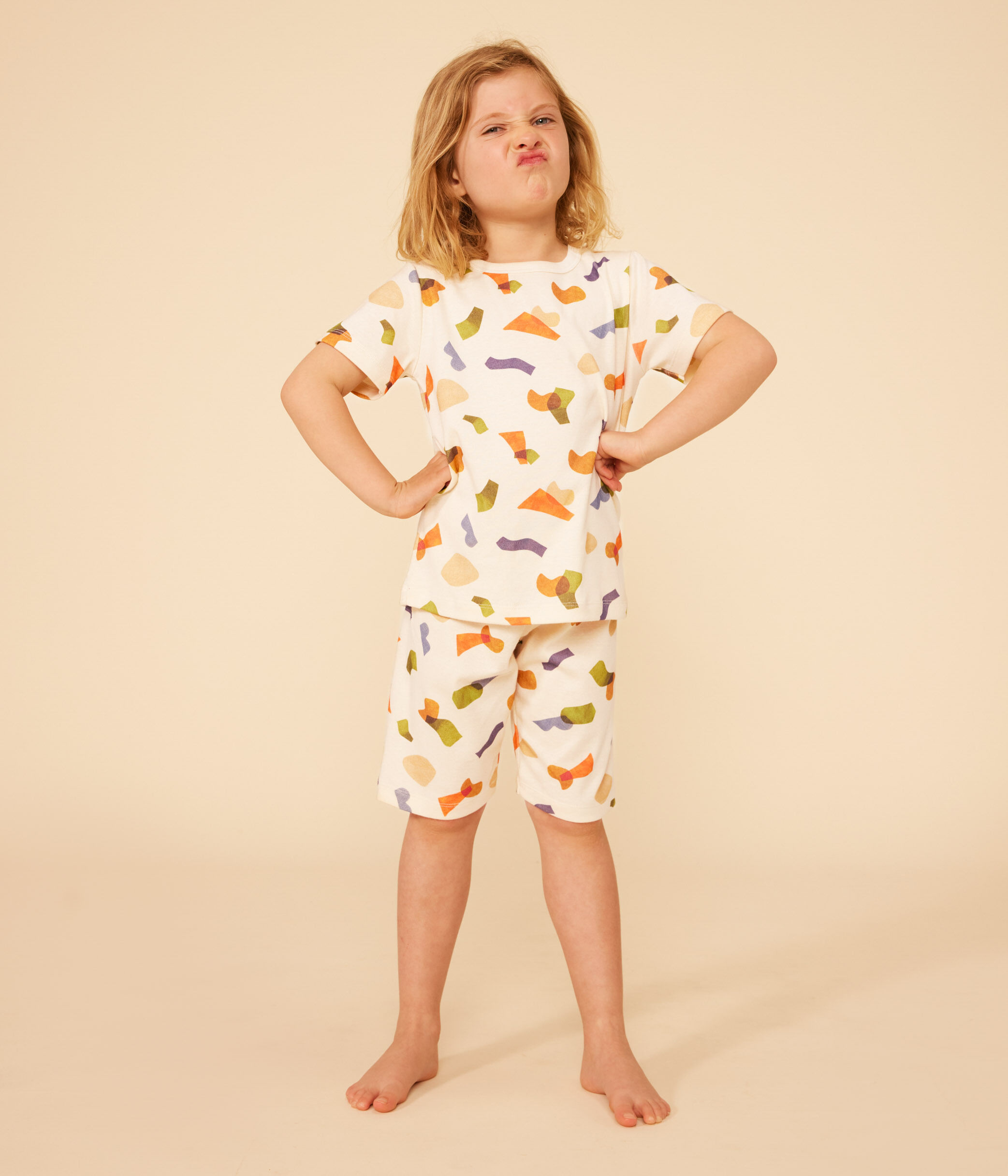 Pyjama short imprime en coton enfant AVALANCHE MULTICO Petit Bateau