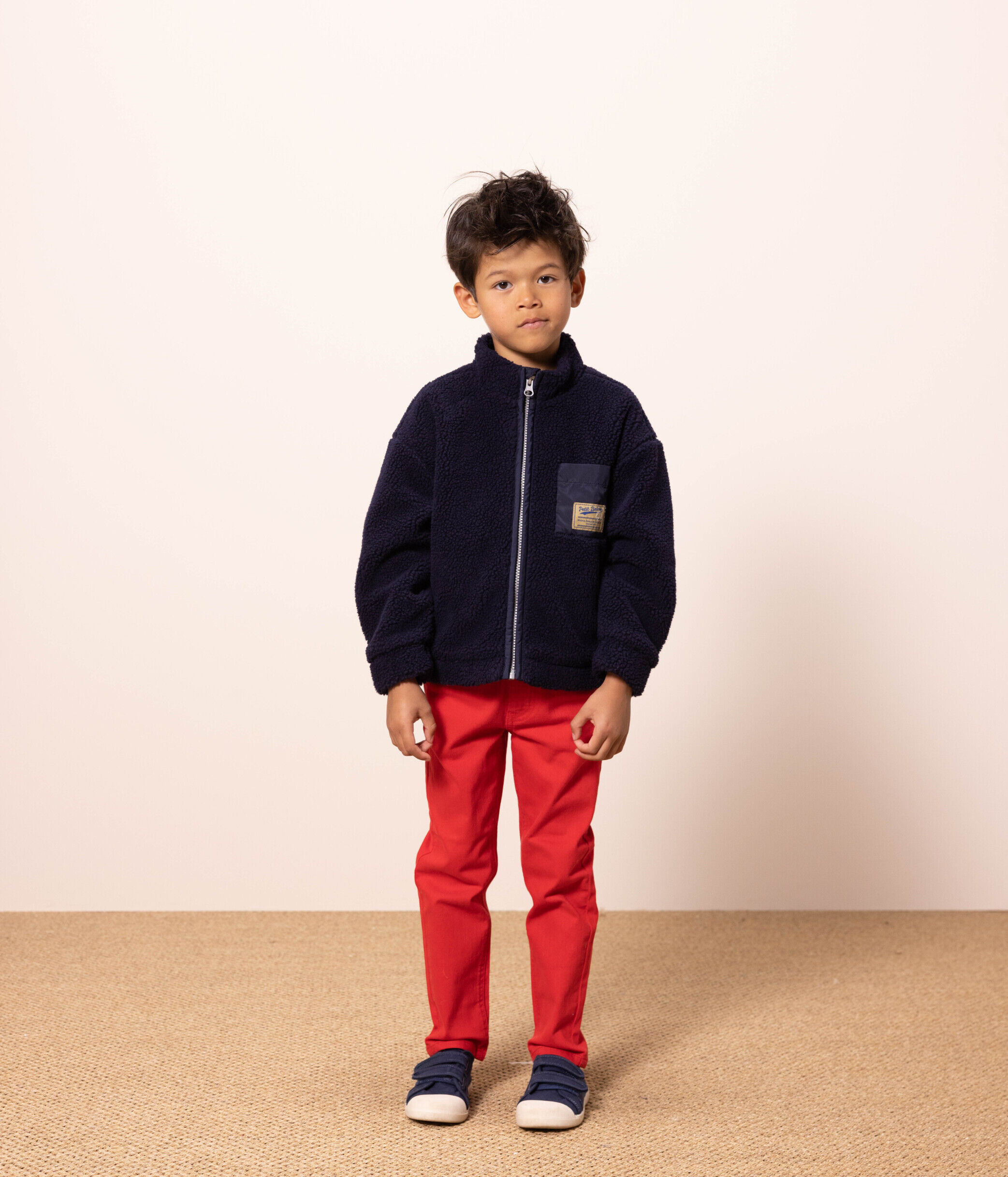 Veste en fausse fourrure recycl e enfant gar on SMOKING Petit Bateau