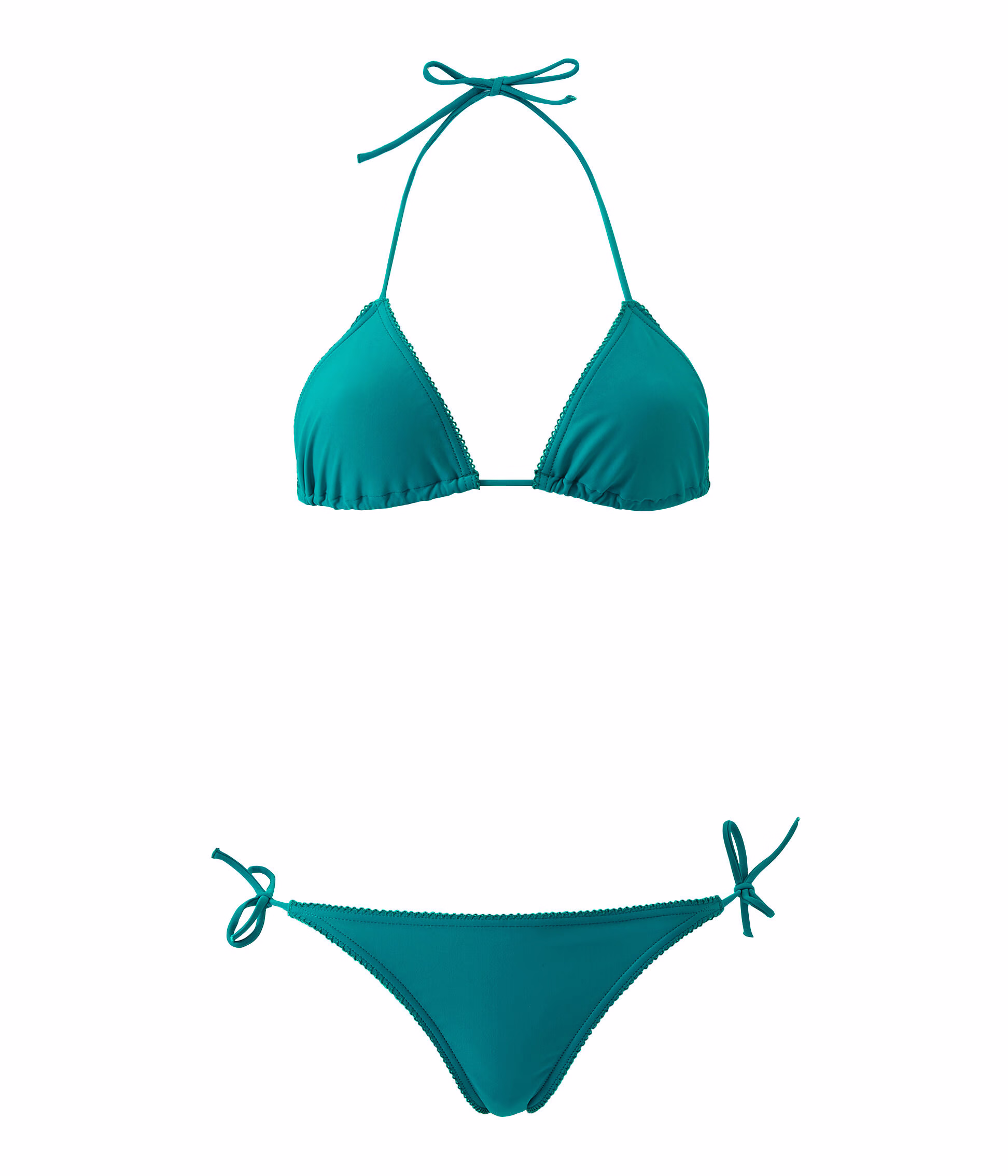 Maillot de bain femme 2 pi ces uni VERDE Petit Bateau