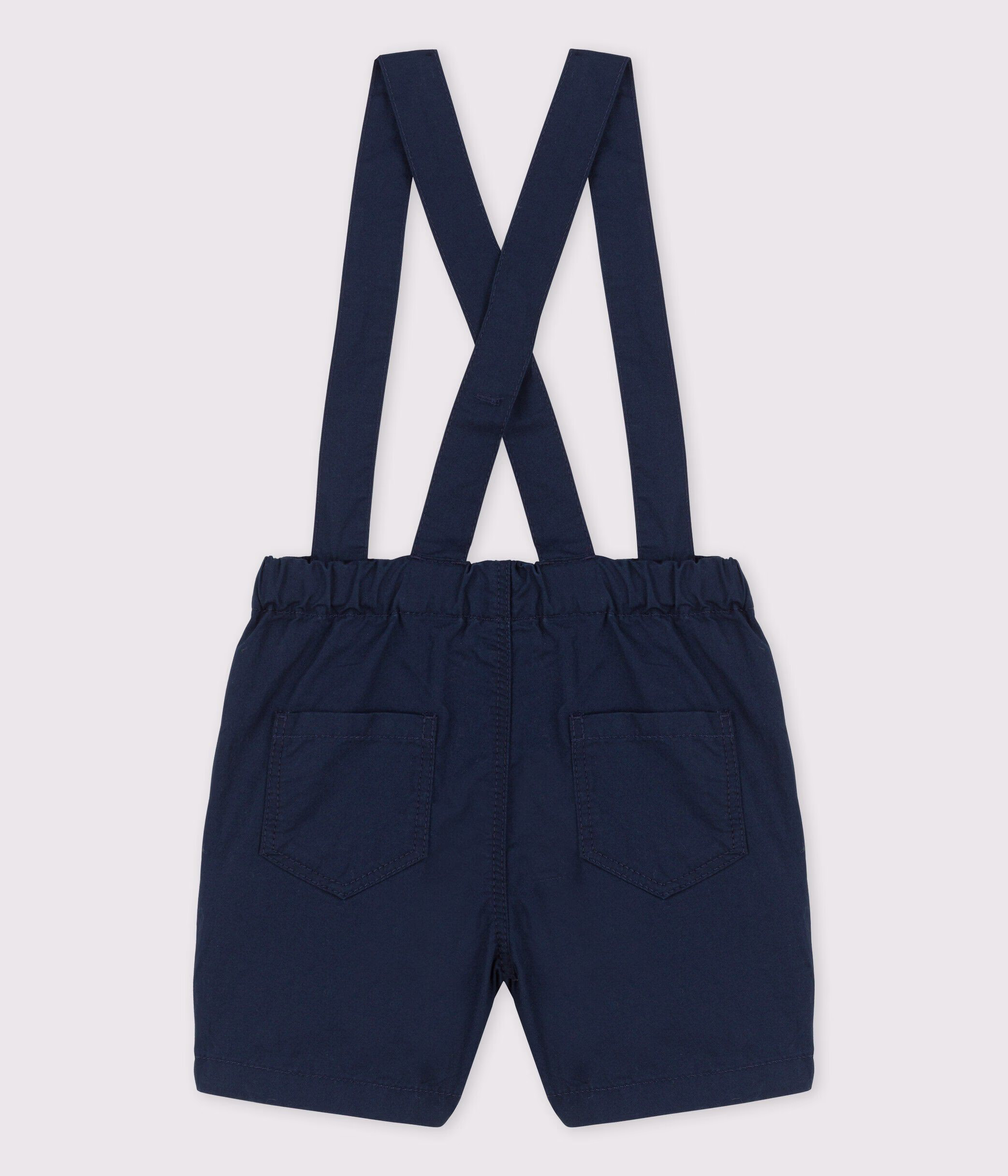 Short bretelles en serge craquante b b SMOKING Petit Bateau