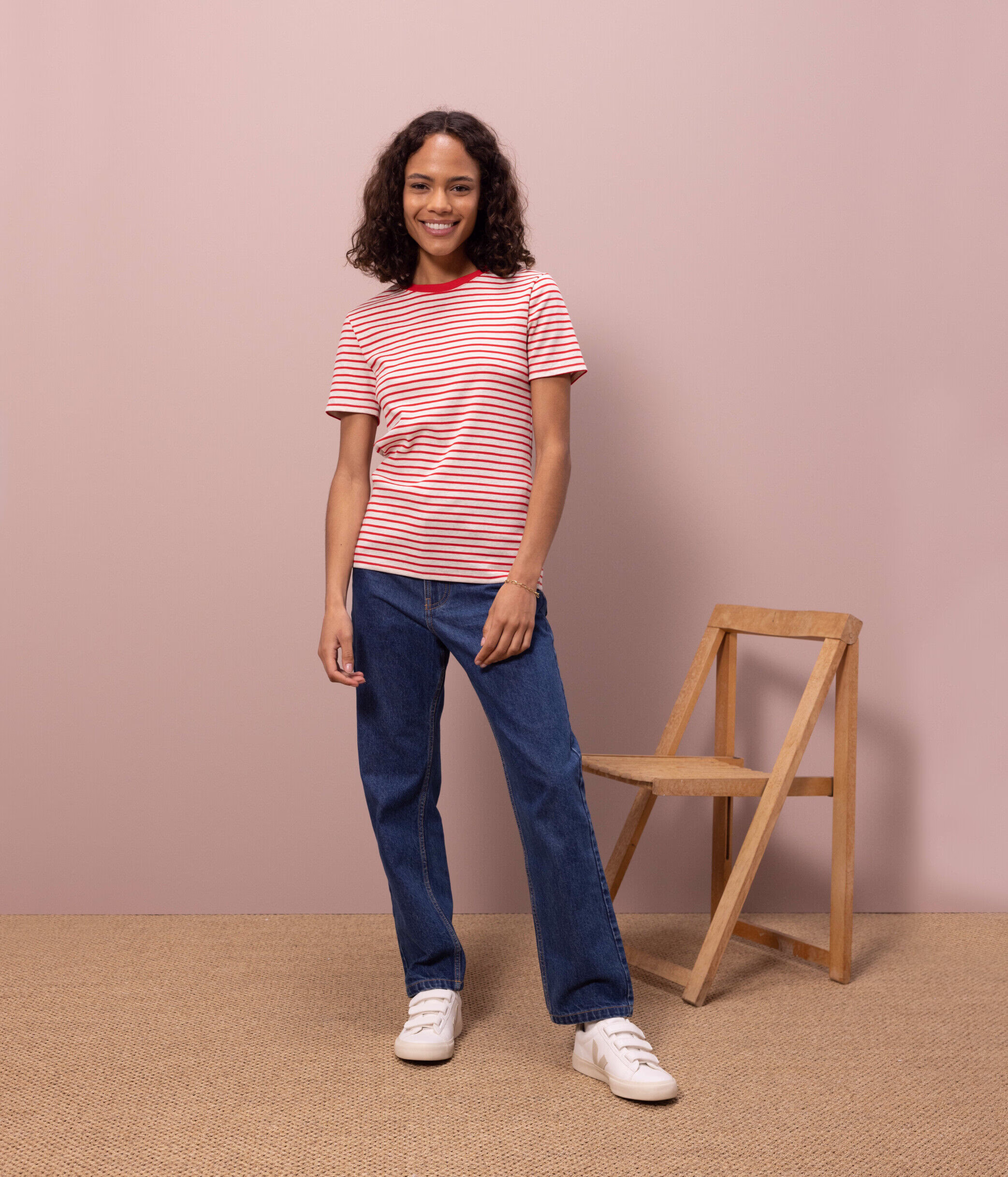 Tee shirt petit deals bateau femme col rond